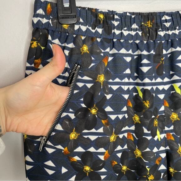 J CREW Floral Pants Joggers Womens Size 4 Abstract Office Professional Career - Picture 5 of 9